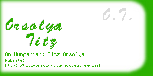 orsolya titz business card